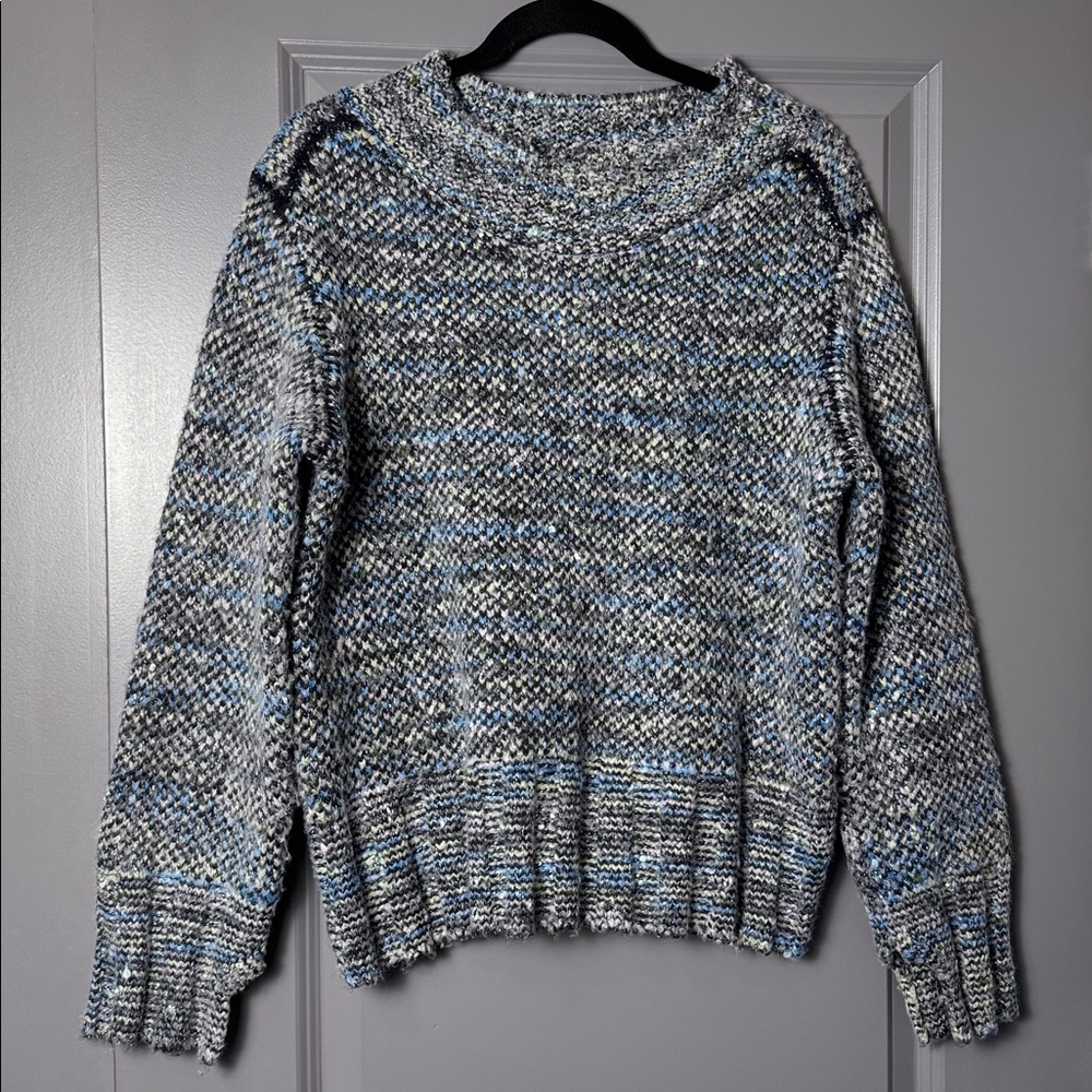 Free People Speckled Knit Turtleneck Sweater | Cozy Chunky Pullover | Size XS